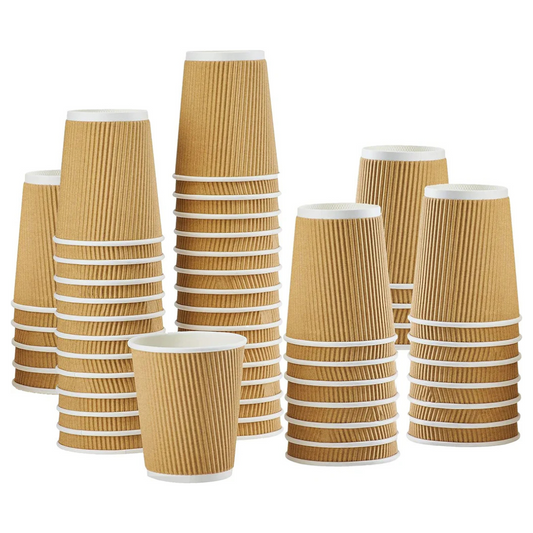 12oz Ripple Wall Paper Cups [Qty: 500/Box]
