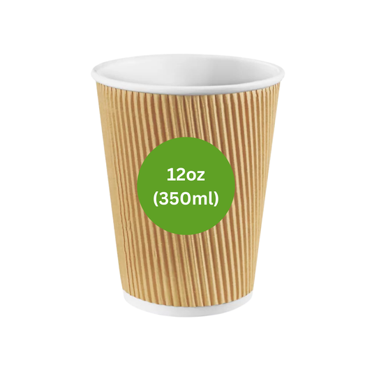 12oz Ripple Wall Paper Cups [Qty: 500/Box]